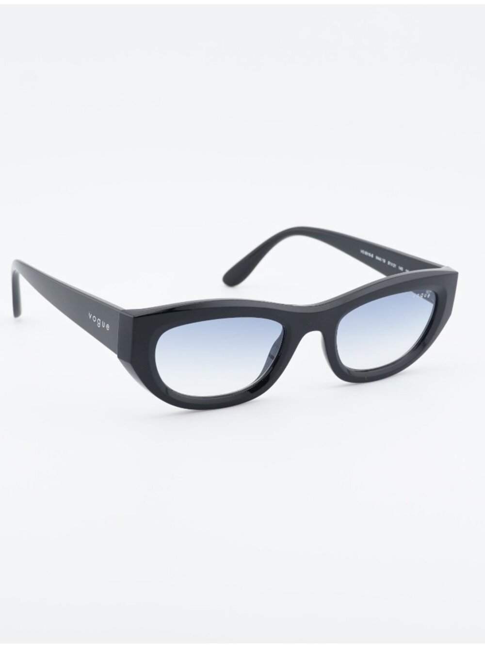 Vogue VO5616S W44/19 Sunglasses Black Rectangle Frame, Blue Gradient Lenses